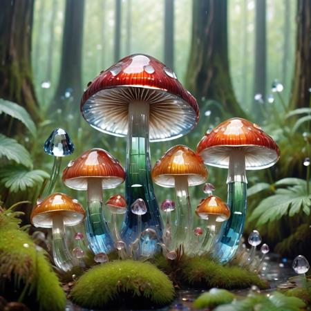 CrystaliTIXL_v2_11 cs-cr1stal-v2 analog realistic Cloisonnism colour photo of a mushrooms growing in a wet spring forest, very detailed, award-winn 3524530682 c=7 50 DPM++ 2M Karras crystalClearXL_ccxl.jpg